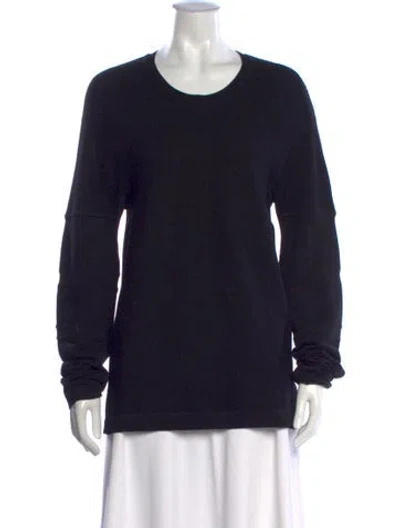 Pre-owned Helmut Lang Merino Wool Crew Neck Sweater In Blue