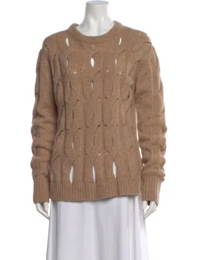 Pre-owned Helmut Lang Merino Wool Crew Neck Sweater In Brown