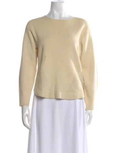 Pre-owned Helmut Lang Merino Wool Crew Neck Sweater In Neutral