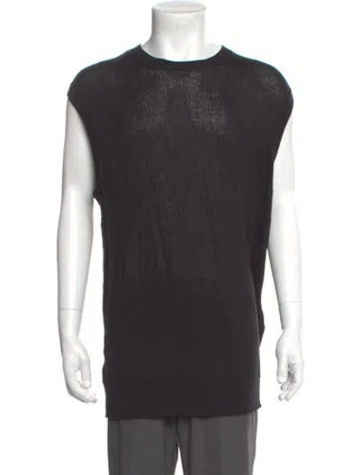 Pre-owned Helmut Lang Merino Wool Crew Neck Sweater Vest In Gray