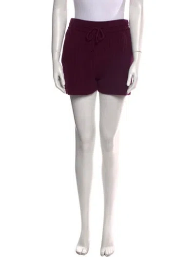 Pre-owned Helmut Lang Merino Wool Mini Shorts W/ Tags In Purple