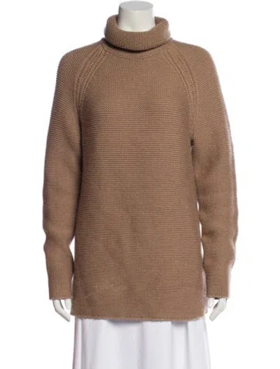 Pre-owned Helmut Lang Merino Wool Turtleneck Sweater In Brown