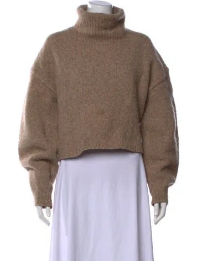 Pre-owned Helmut Lang Merino Wool Turtleneck Sweater In Brown