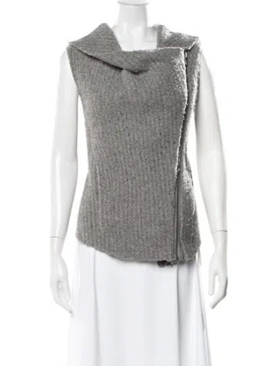 Pre-owned Helmut Lang Merino Wool Vest In Gray