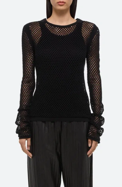 HELMUT LANG HELMUT LANG MESH COTTON KNIT TOP