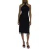 Helmut Lang Mesh Halter Bodycon Midi Dress