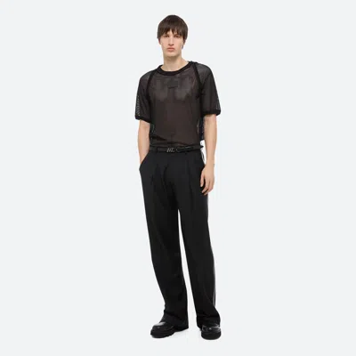 Helmut Lang Mesh Logo Tee In Black