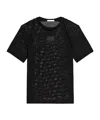 Helmut Lang Mesh Logo Tee In Black