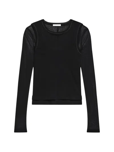 HELMUT LANG MESH-PANEL T-SHIRT