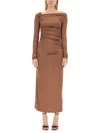 Helmut Lang One-shoulder Ruched Stretch-jersey Midi Dress