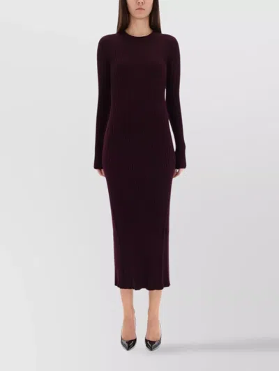 HELMUT LANG MIDI DRESS WITH LONG SLEEVES AND OPEN BACK