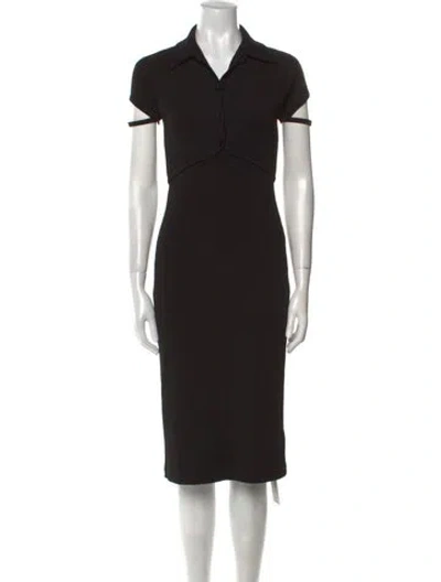 Pre-owned Helmut Lang Midi Length Dress In Black