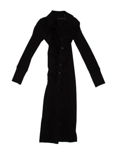 Pre-owned Helmut Lang Midi Length Dress In Black
