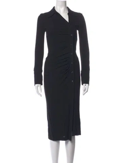 Pre-owned Helmut Lang Midi Length Dress In Black
