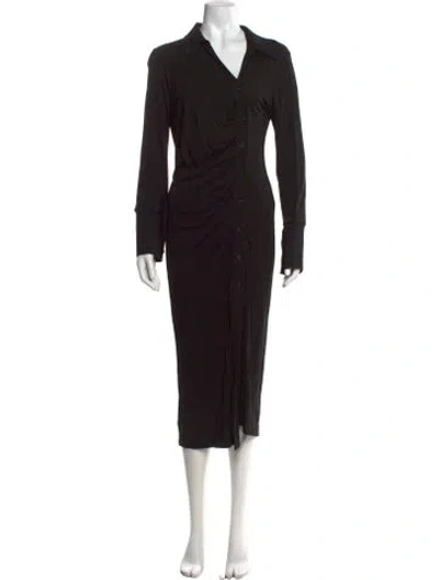Pre-owned Helmut Lang Midi Length Dress In Black