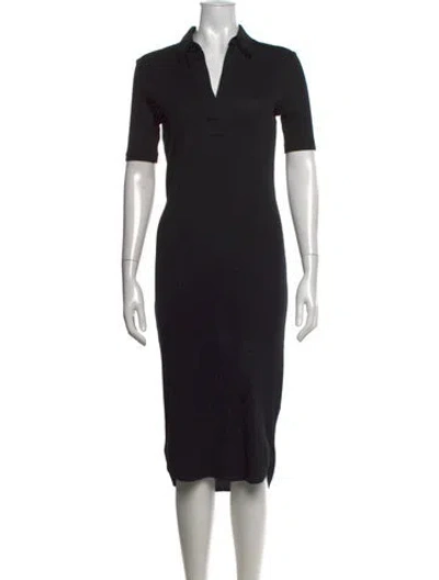 Pre-owned Helmut Lang Midi Length Dress In Black