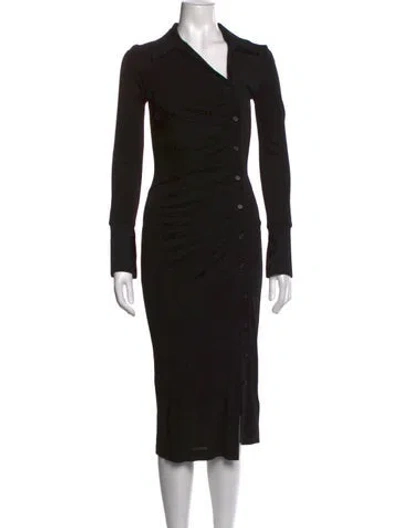 Pre-owned Helmut Lang Midi Length Dress In Black