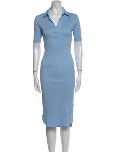Pre-owned Helmut Lang Midi Length Dress In Blue