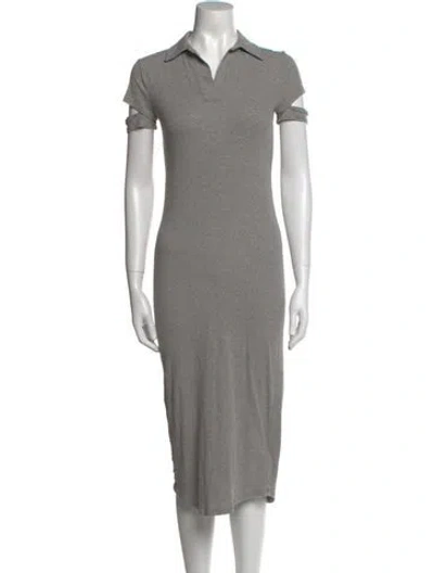 Pre-owned Helmut Lang Midi Length Dress In Gray