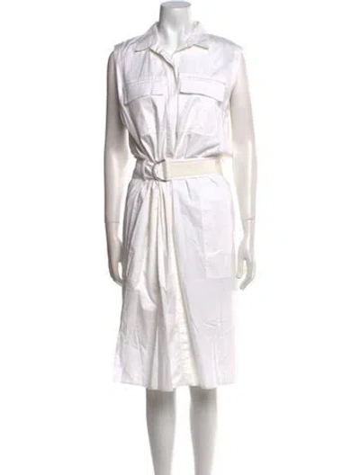 Pre-owned Helmut Lang Midi Length Dress In Neutral
