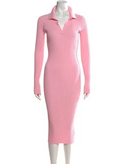 Pre-owned Helmut Lang Midi Length Dress In Pink