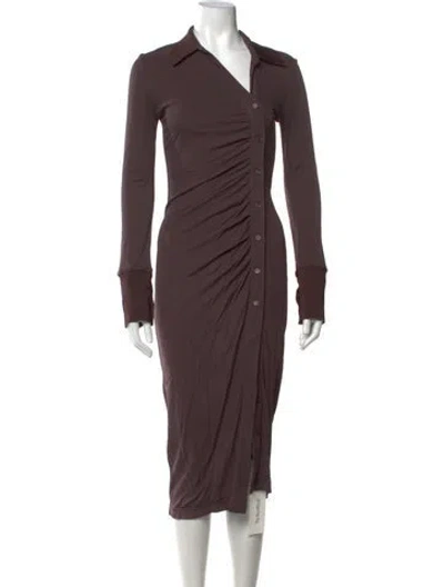Pre-owned Helmut Lang Midi Length Dress In Purple