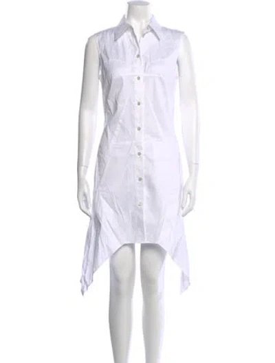 Pre-owned Helmut Lang Midi Length Dress In White