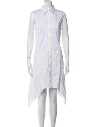 Pre-owned Helmut Lang Midi Length Dress In White