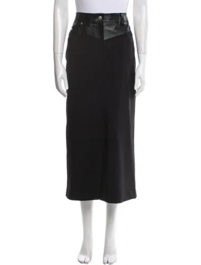 Pre-owned Helmut Lang Midi Length Skirt In Black