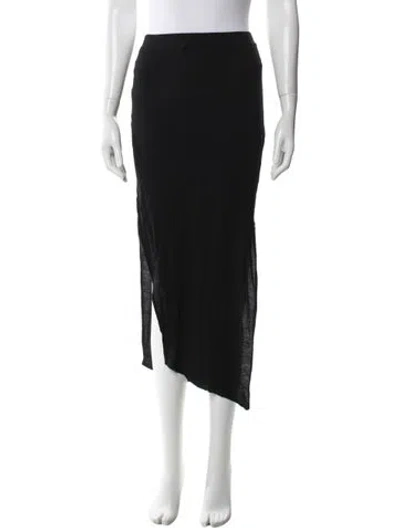 Pre-owned Helmut Lang Midi Length Skirt In Black
