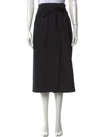 Pre-owned Helmut Lang Midi Length Skirt In Black