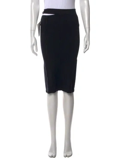 Pre-owned Helmut Lang Midi Length Skirt In Black