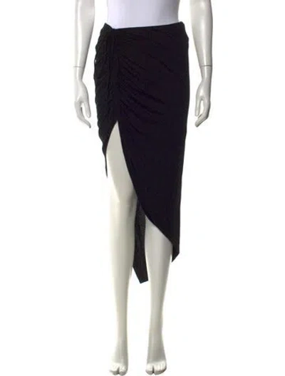 Pre-owned Helmut Lang Midi Length Skirt In Black