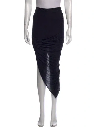 Pre-owned Helmut Lang Midi Length Skirt In Black