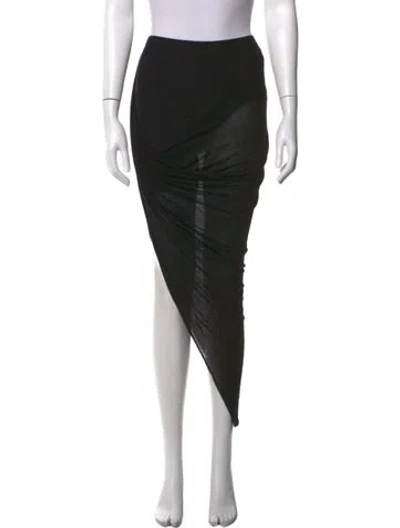 Pre-owned Helmut Lang Midi Length Skirt In Black