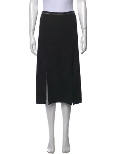 Pre-owned Helmut Lang Midi Length Skirt In Black
