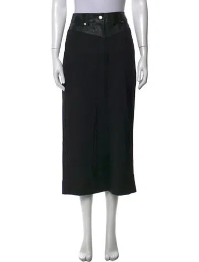 Pre-owned Helmut Lang Midi Length Skirt In Black