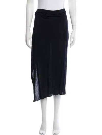 Pre-owned Helmut Lang Midi Length Skirt In Black
