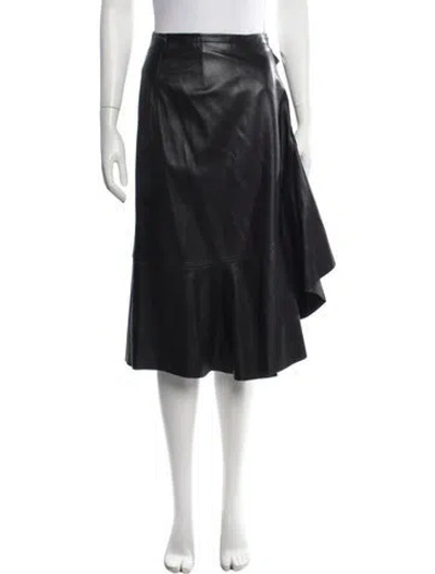 Pre-owned Helmut Lang Midi Length Skirt In Black
