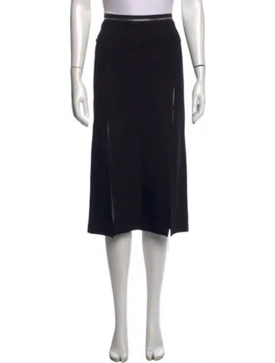 Pre-owned Helmut Lang Midi Length Skirt In Black