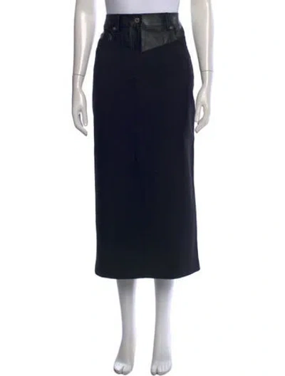 Pre-owned Helmut Lang Midi Length Skirt In Black