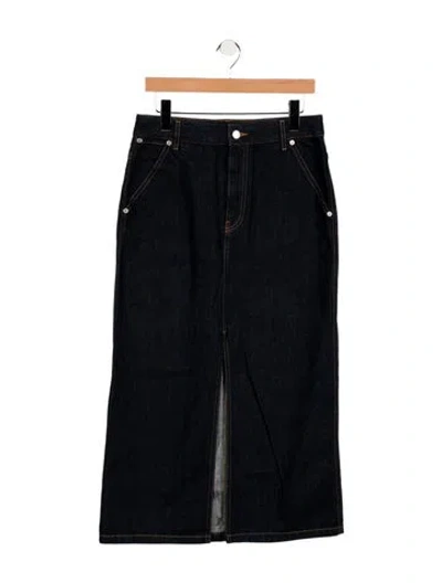 Pre-owned Helmut Lang Midi Length Skirt In Blue