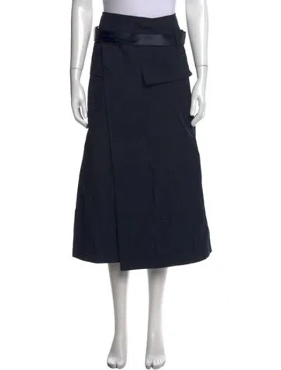 Pre-owned Helmut Lang Midi Length Skirt In Blue