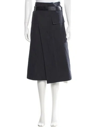 Pre-owned Helmut Lang Midi Length Skirt In Blue