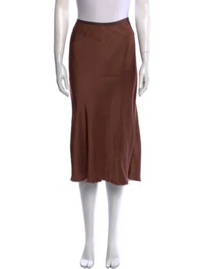 Pre-owned Helmut Lang Midi Length Skirt In Brown