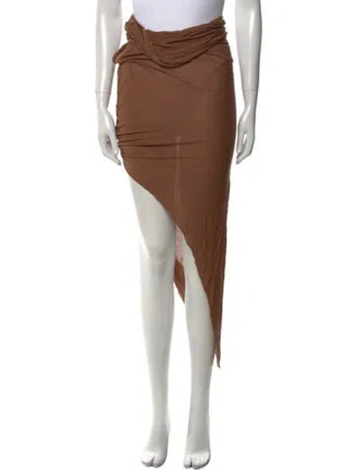 Pre-owned Helmut Lang Midi Length Skirt In Brown