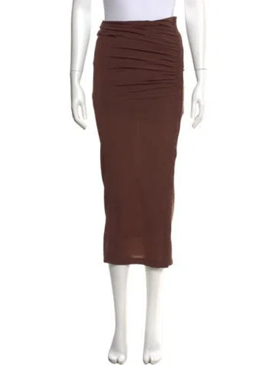 Pre-owned Helmut Lang Midi Length Skirt In Brown