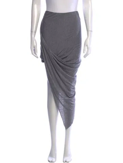 Pre-owned Helmut Lang Midi Length Skirt In Grey