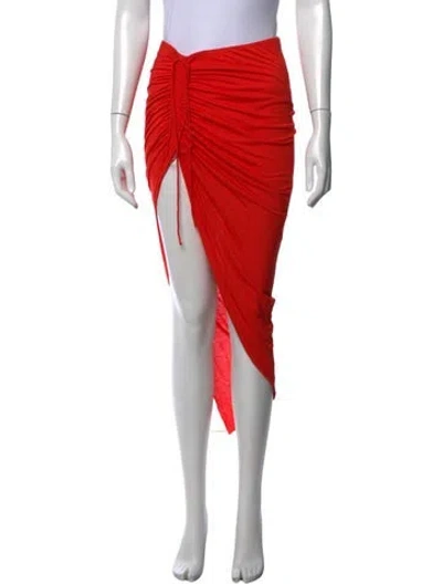 Pre-owned Helmut Lang Midi Length Skirt In Orange