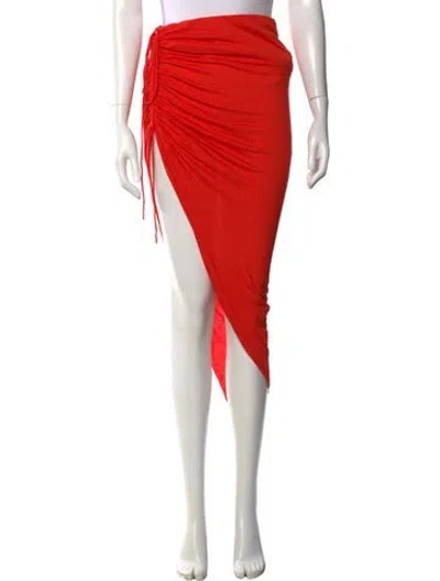 Pre-owned Helmut Lang Midi Length Skirt In Orange